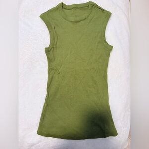 A New Day Green Ribbed Tank Top